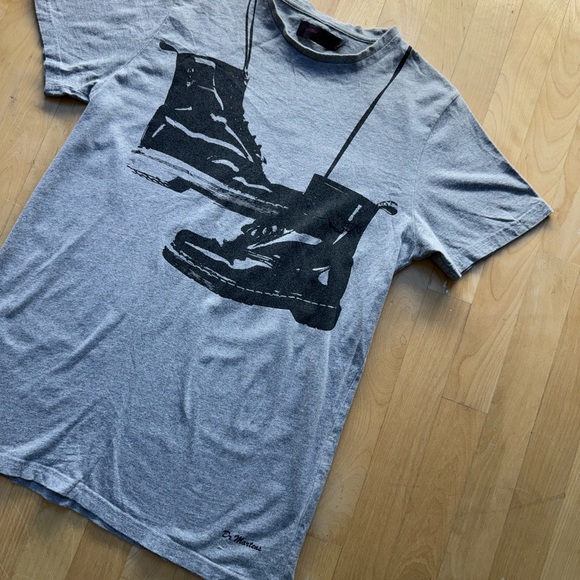 Vintage Dr. Martens Tee Big Logo Boots Double Sided 90s - Picture 3 of 9